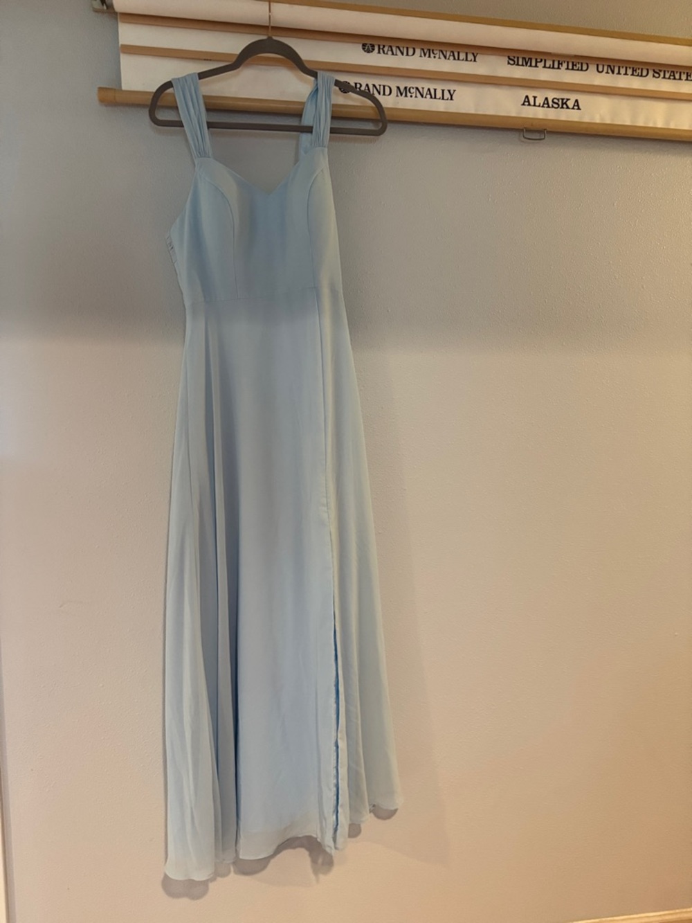 Azazie sky Blue Chiffon A-Line Dress